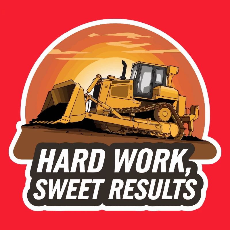 Construction Equipment Sunset Design