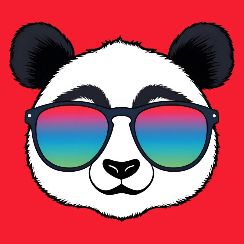 Panda Regenbogen-Sonnenbrille
