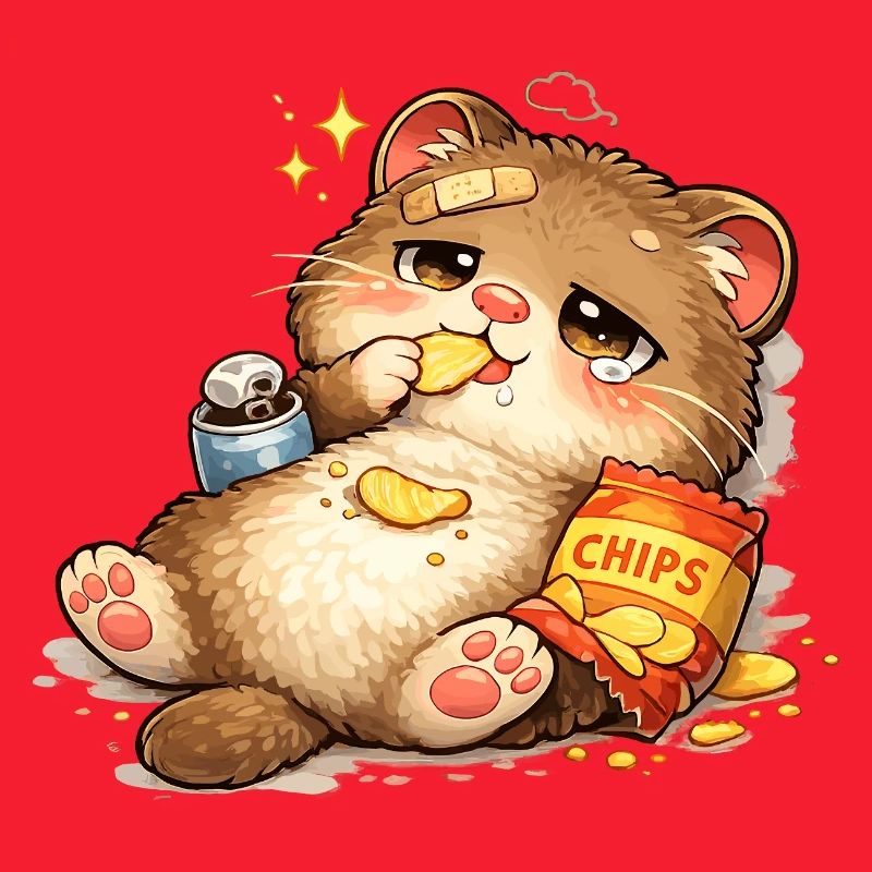 Chat amoureux des biscuits