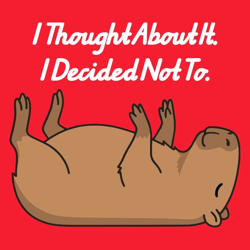Capybara Lying Humor Procrastination Sloth