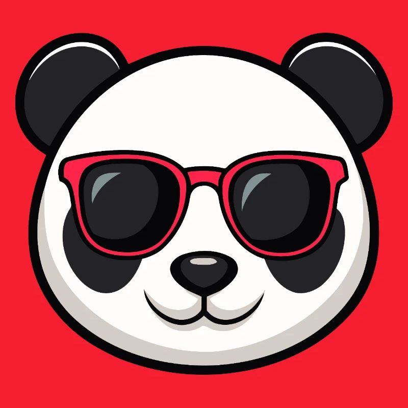 Panda Red Glasses