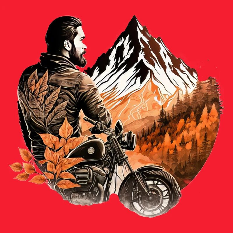 Motorrad Berge / Motorradfahrer