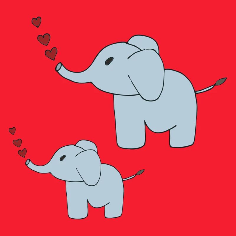 Elephants father and son