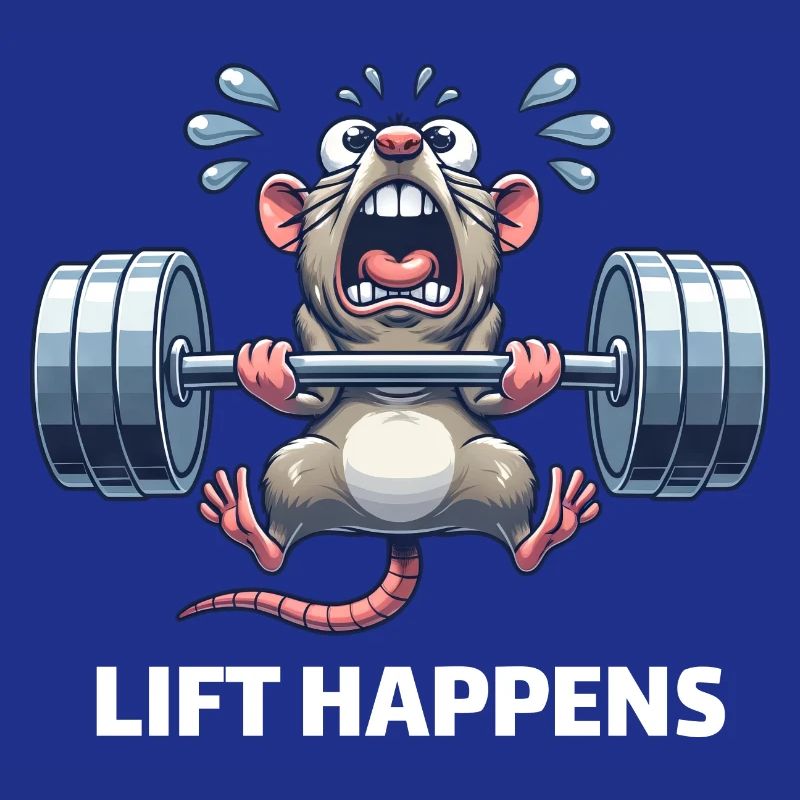 Mouse Rat Weightlifting Barbell Training Workout