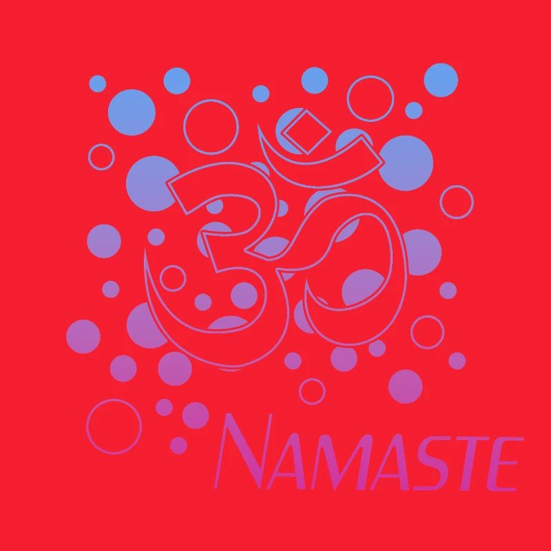 Om Namaste Gradient Kreisdesign