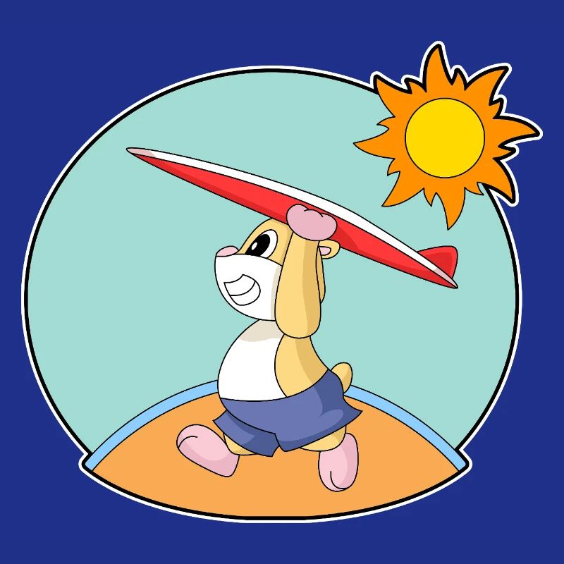 Hamster Surfing Surfboard Summer