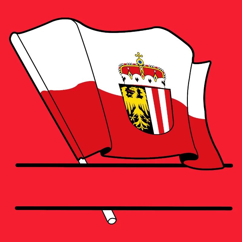 Upper Austria Flag – Text Space