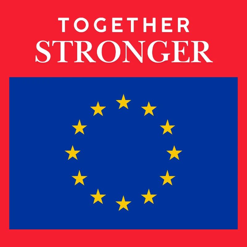 Drapeau européen plus fort ensemble
