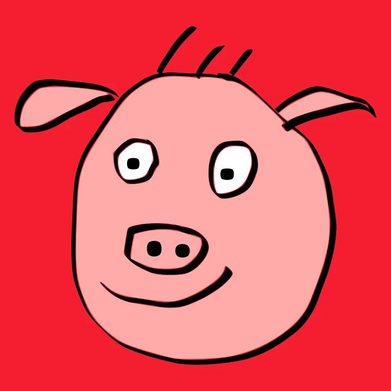Visage de cochon mignon