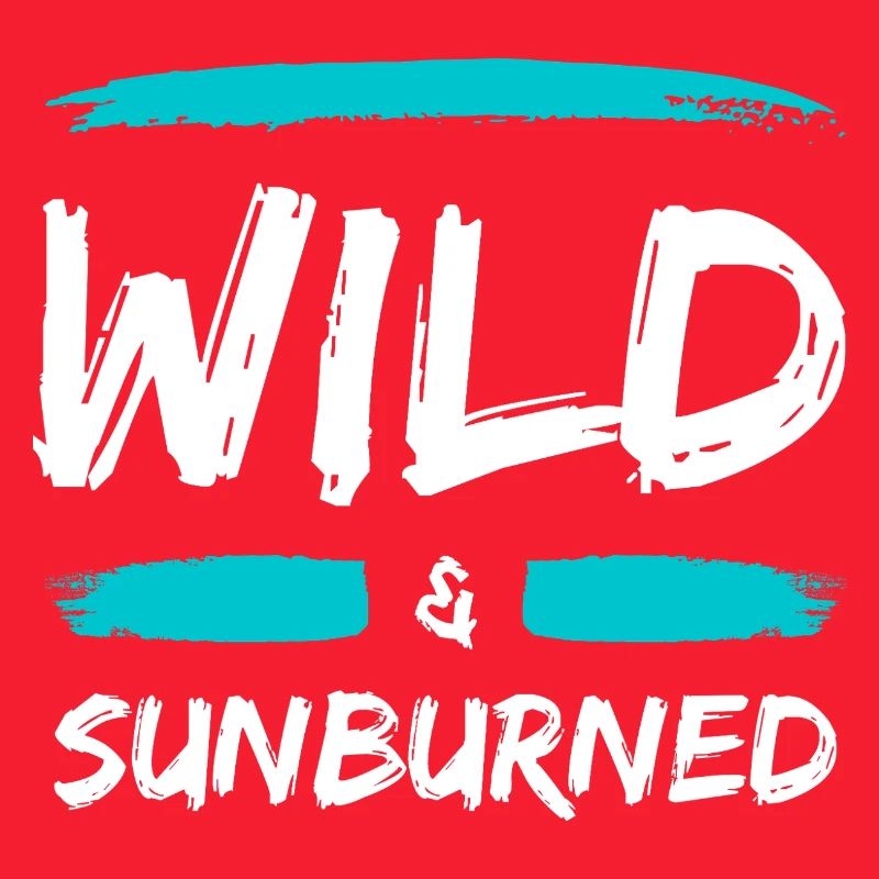 Wild & Sunburned Pinsel Text