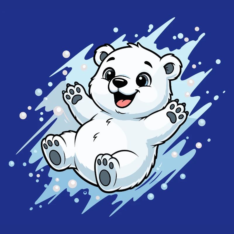 Joyeuse éclaboussure d’ours polaire