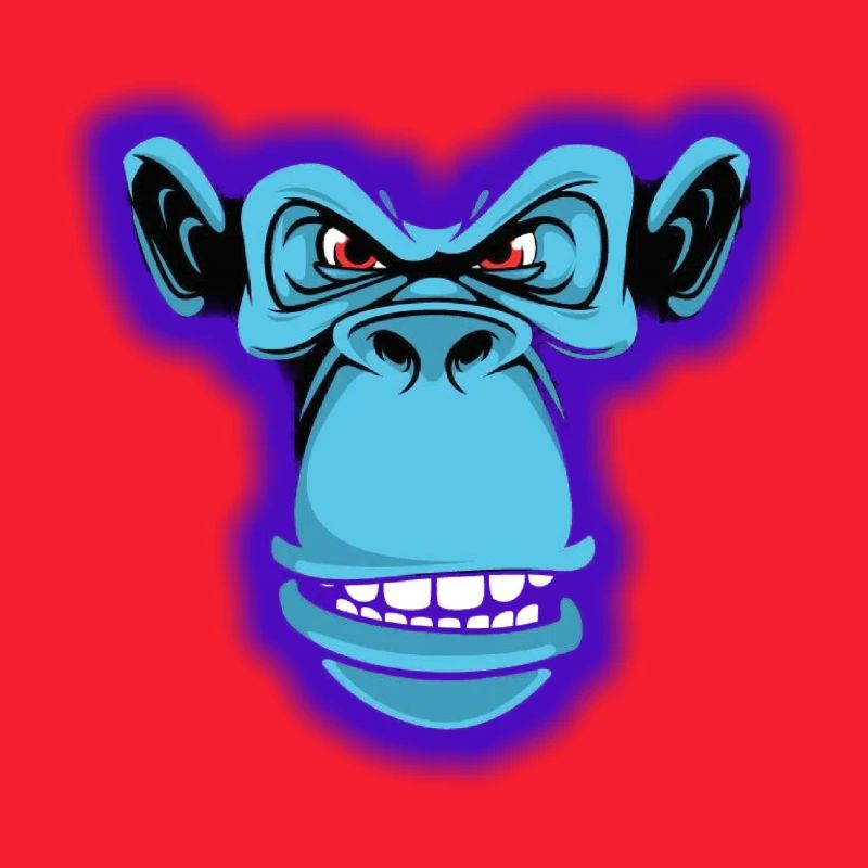 Blauer Affe