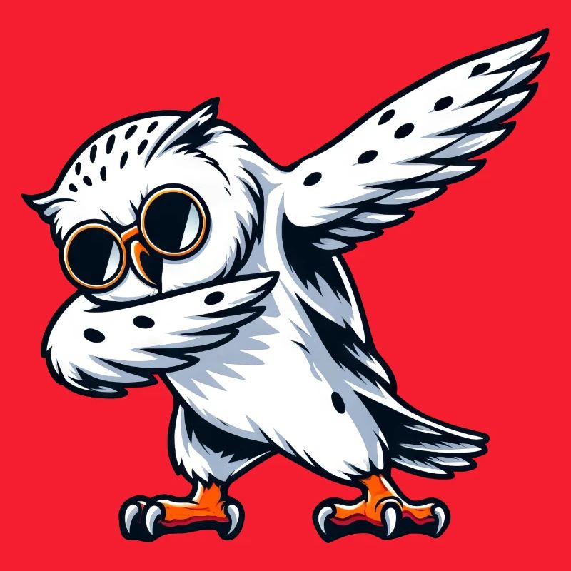 Coole Schneeeule Dabbing Pose