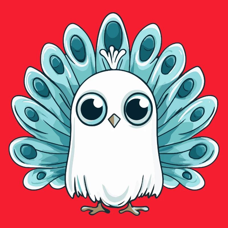 Peacock Bird Halloween Ghost