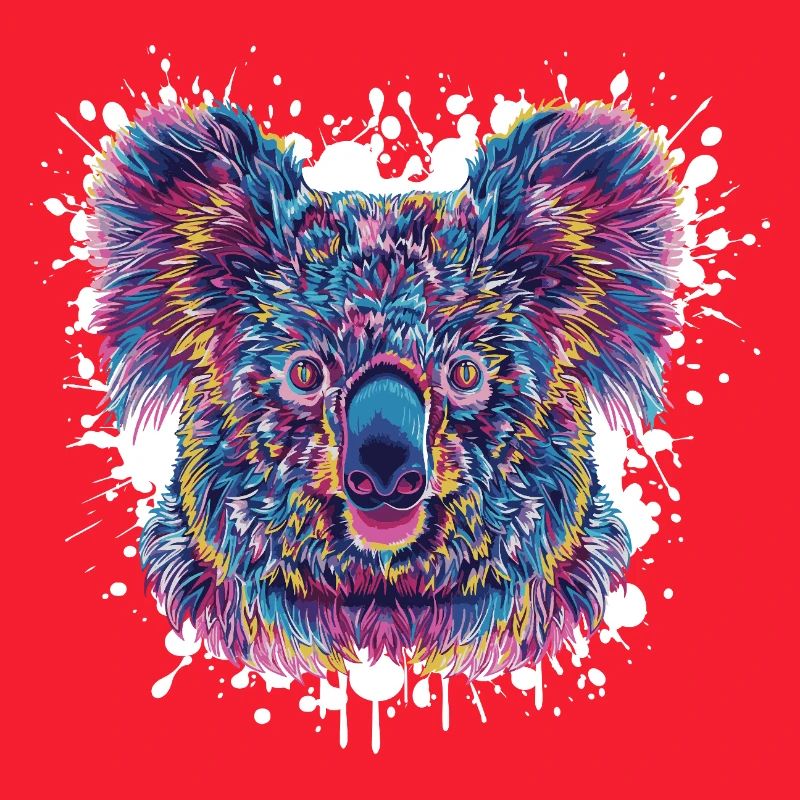 Éclaboussures de couleur Koala