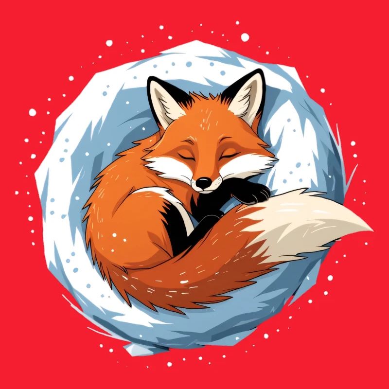 Winterfuchs im Eiskreis