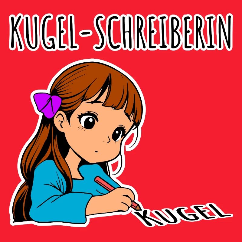 KugelschreiberIN - Ein Mädchen das Kugel schreibt