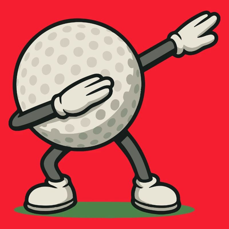 Funny Golf Dabbing Golf Ball Golfer Design