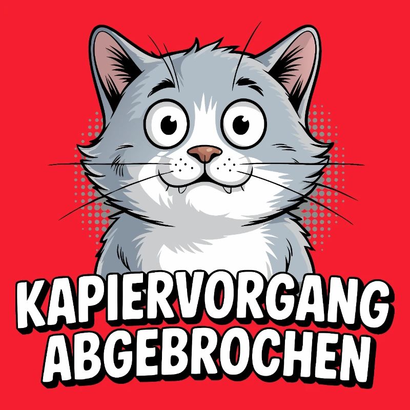 Kapiervorgang abgebrochen – Katze Comic