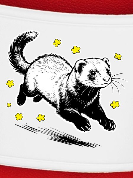 Frettchen in Blüten glitzern