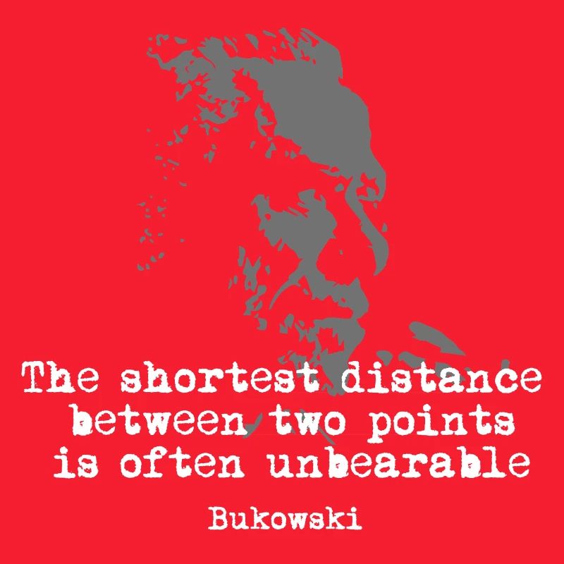 Typographie grunge de la citation de Bukowski