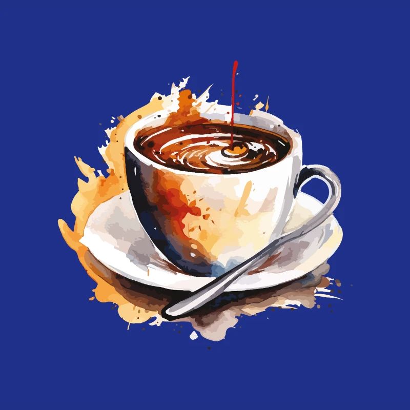 Café aquarelle – Explosion de couleurs
