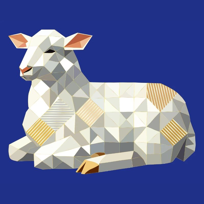 Geometric lamb – modern Easter symbol