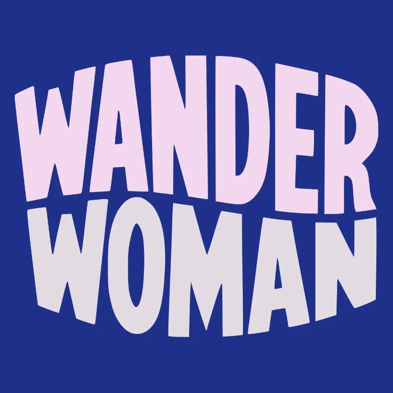 Wanderfrau Gradient Typo