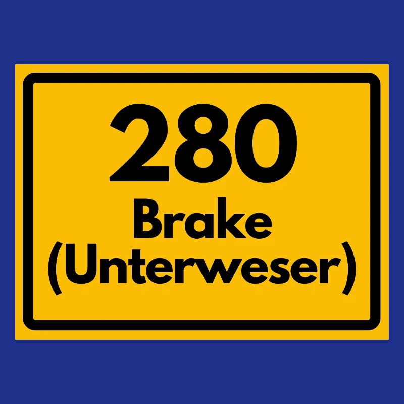 OLD POSTCODE ZIP CODE RETRO 2880 BRAKE UNTERWESER!