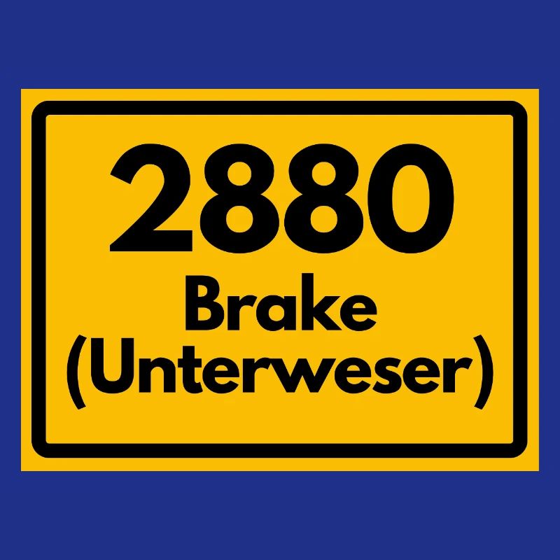 OLD POSTCODE ZIP CODE RETRO 2880 BRAKE UNTERWESER!
