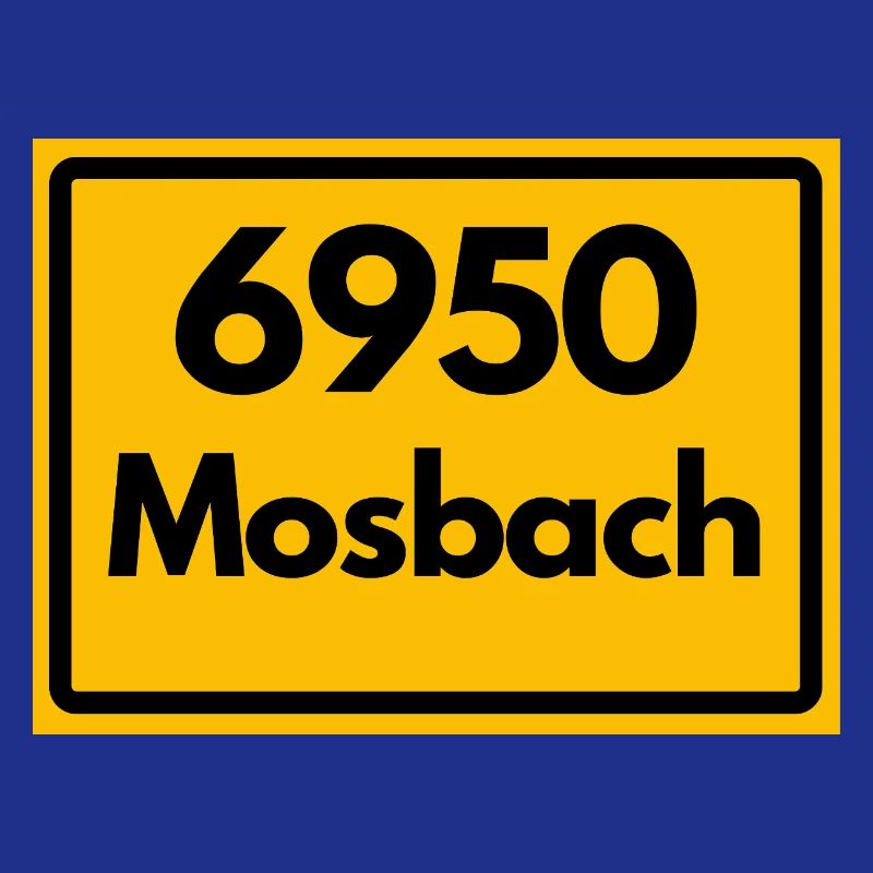 OLD POSTCODE POSTCODE RETRO 6950 MOSBACH HEIMAT BW