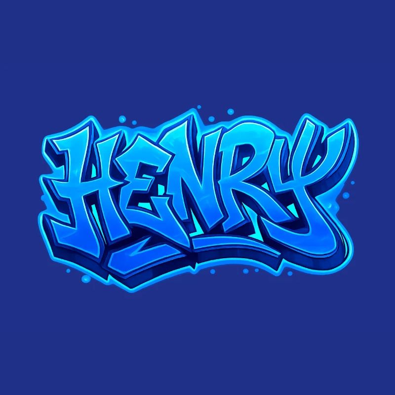 Graffiti HENRY Name Gift Ideal Printable On