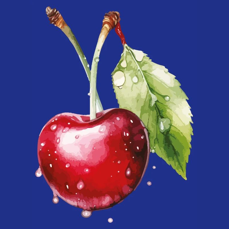 Fruchtige Kirsche mit Wassertröpfchen