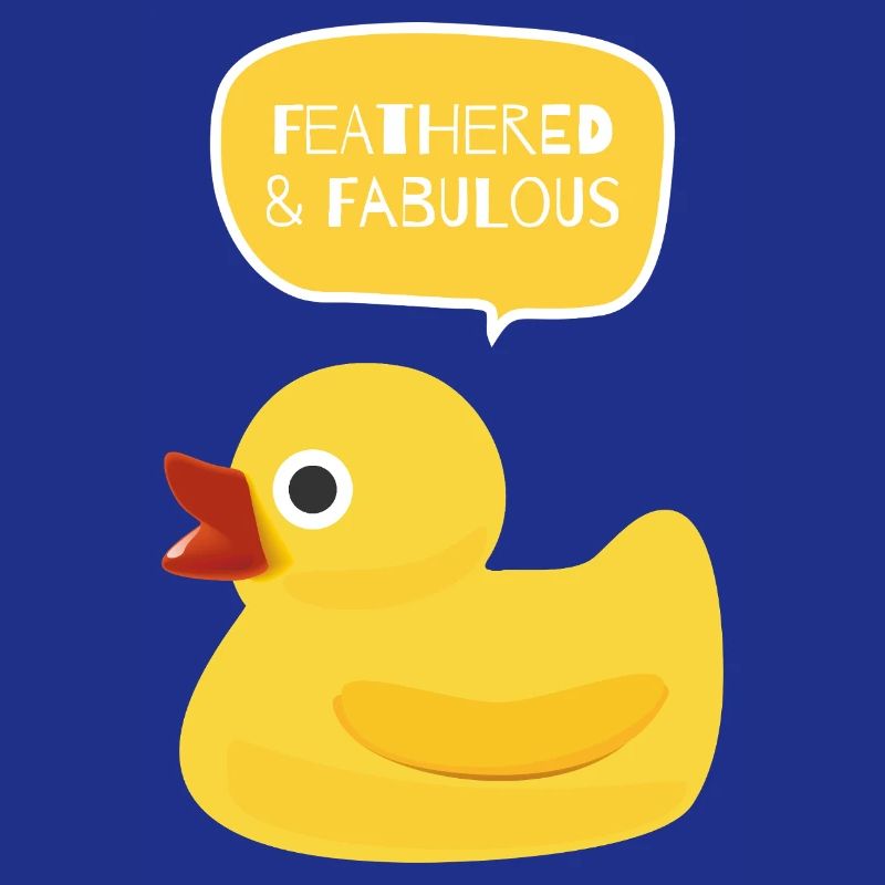 Conception de canard à plumes et fabuleuse