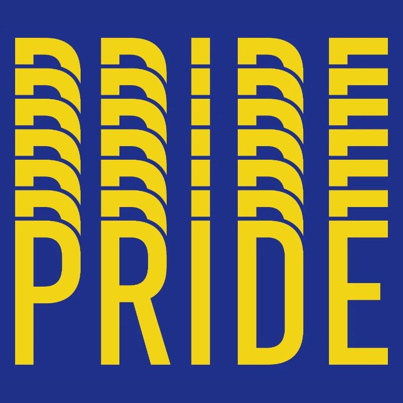 Pride Yellow Text Pattern