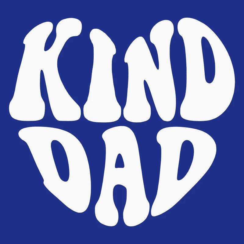 Kind Dad Heart Logo - Customizable color