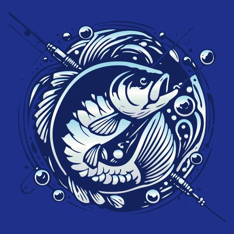 Frogfish with water bubbles design