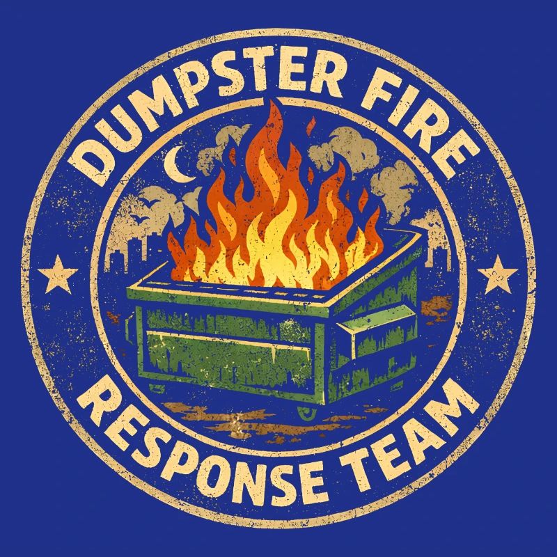 Garbage can fire response team Lustiger Müllgarbinnbra