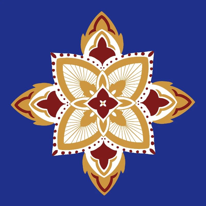 oriental pattern morocco gold red