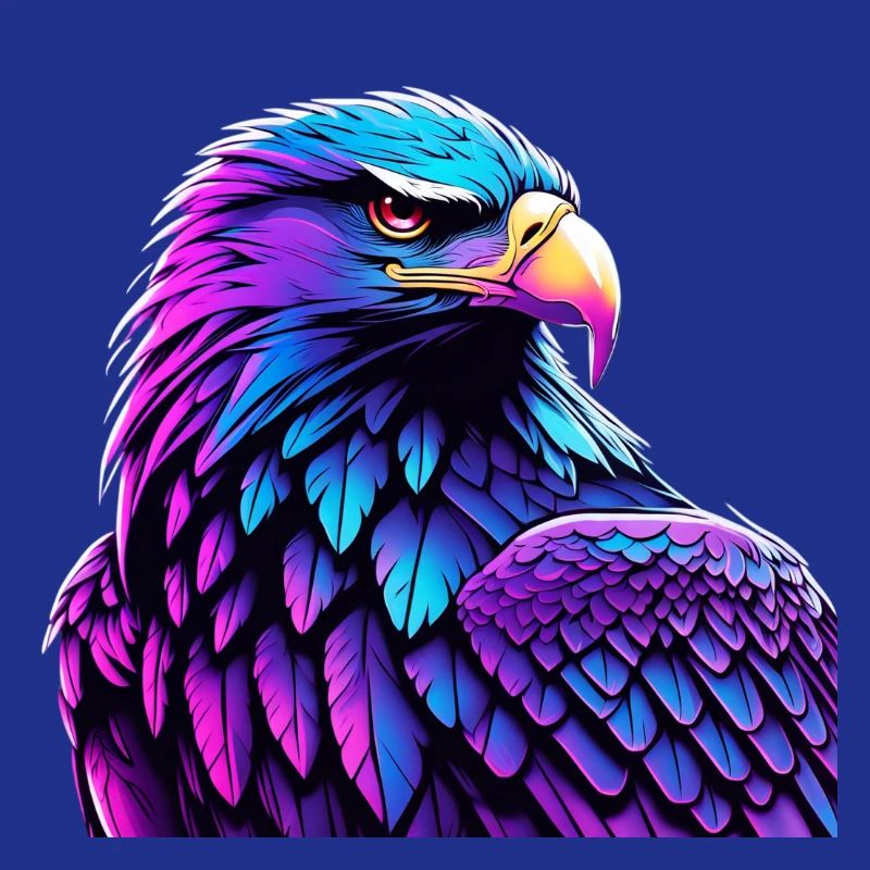 Glowing Eagle with Gradient