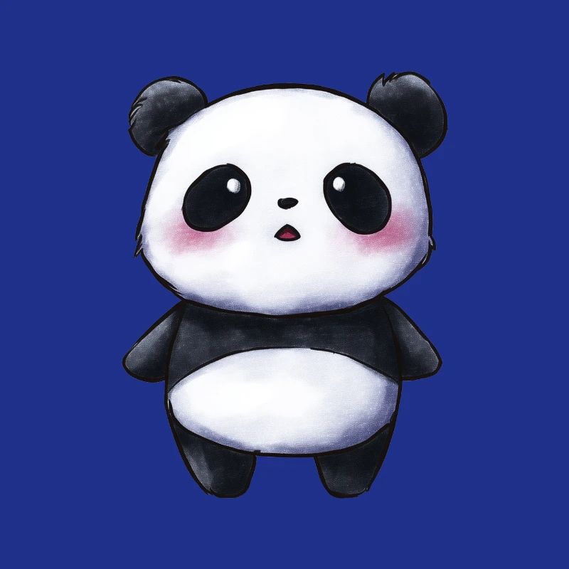 bébé panda mignon, style chibi
