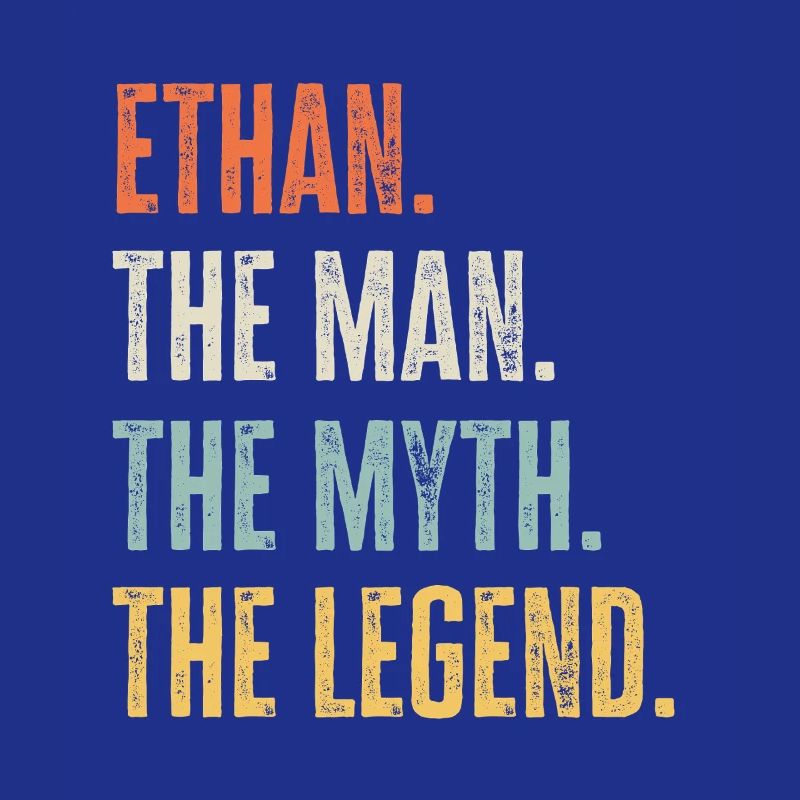 Ethan Man Myth Legend Retro Design Geschenk Name