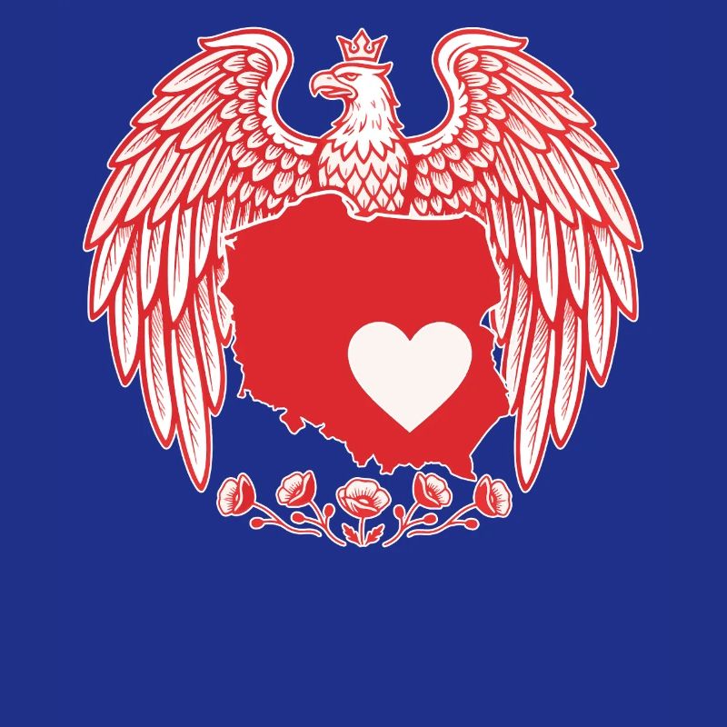 Polish Eagle Heart Map Design