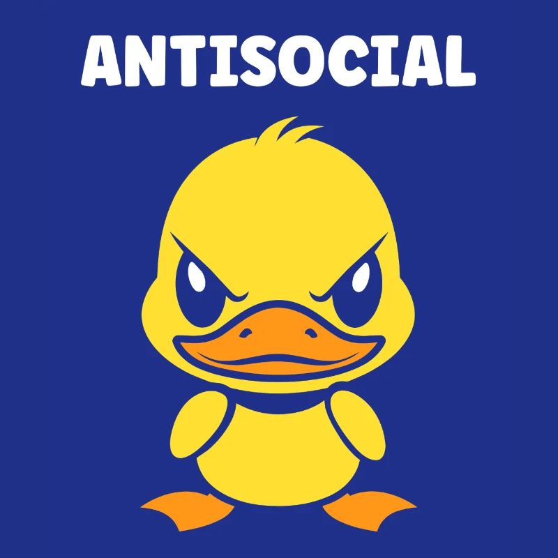 Grumpy Antisocial Duck
