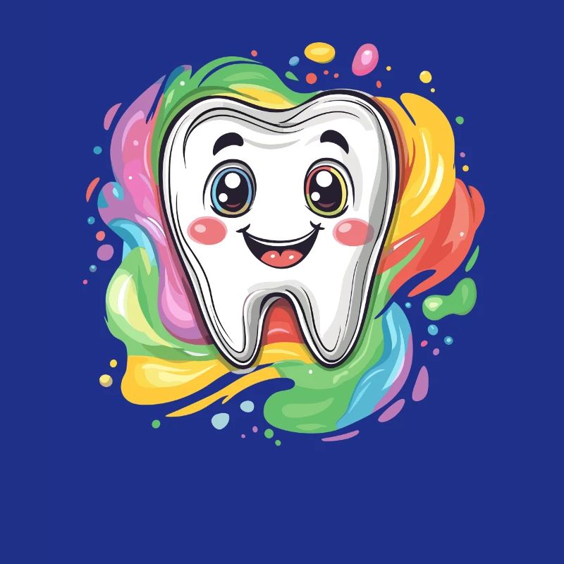 Une éclaboussure de couleur joyeuse pour les dents