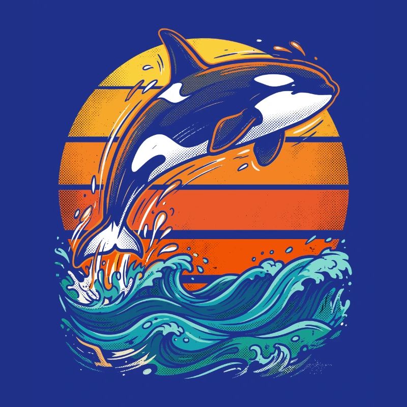 Orca at sunset