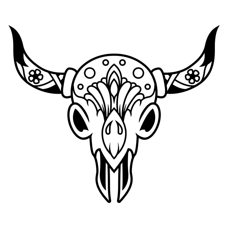 Crâne avec des cornes