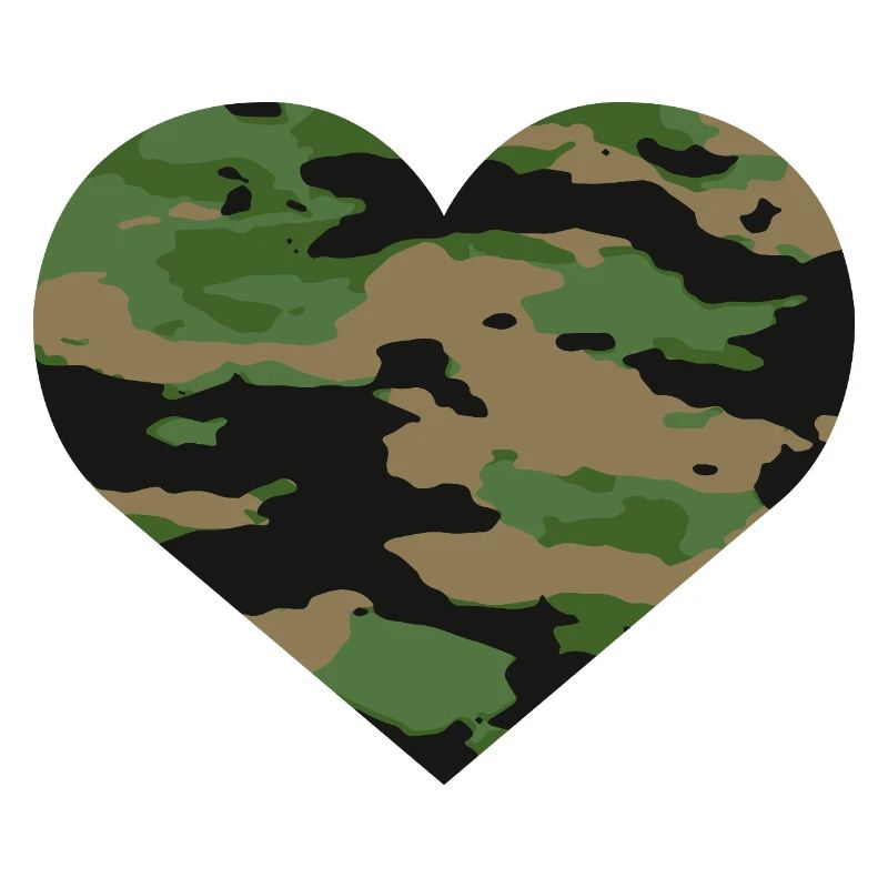 Conception de cœur camouflage