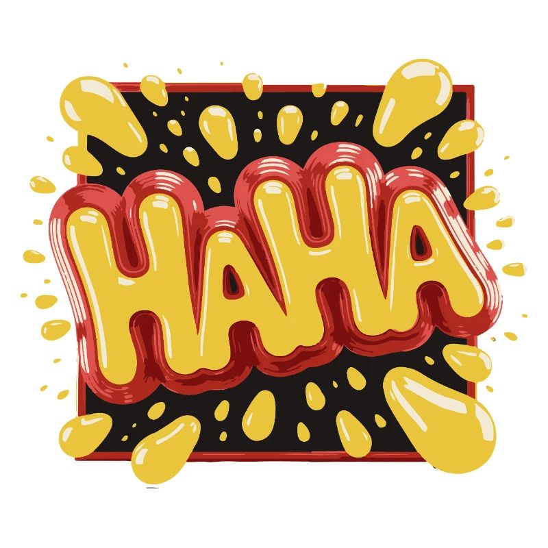 Lebhaftes Haha-Design im Comic-Stil