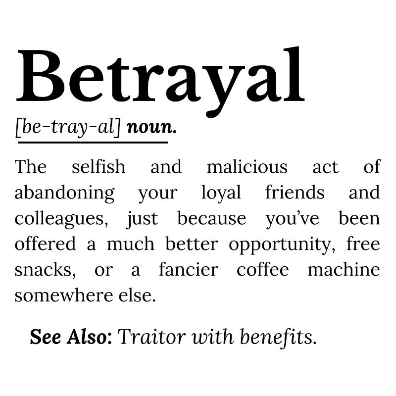 Trahison Définition Version Drôle